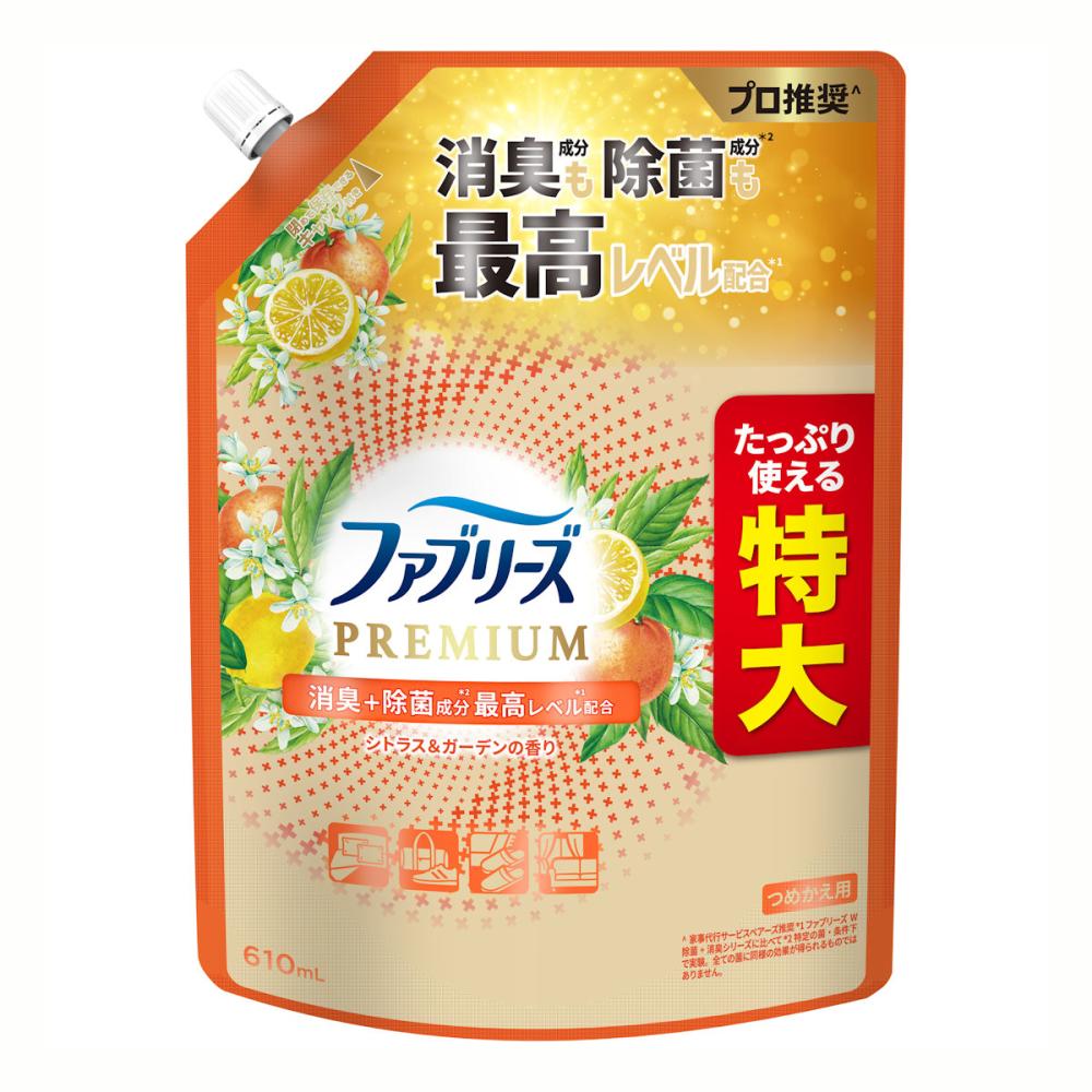 Ｐ＆Ｇ　ファブリーズＷ除菌＋消臭　シトラスの香り　詰め替え用　特大　６１０ｍＬ