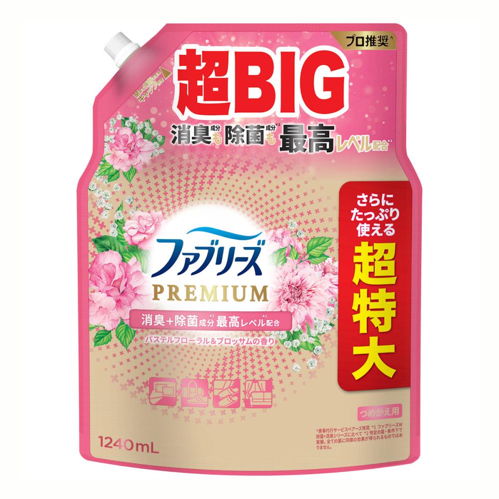 Ｐ＆Ｇ　ファブリーズＷ除菌＋消臭　パステルの香り　詰め替え用　４回分　１２８０ｍＬ