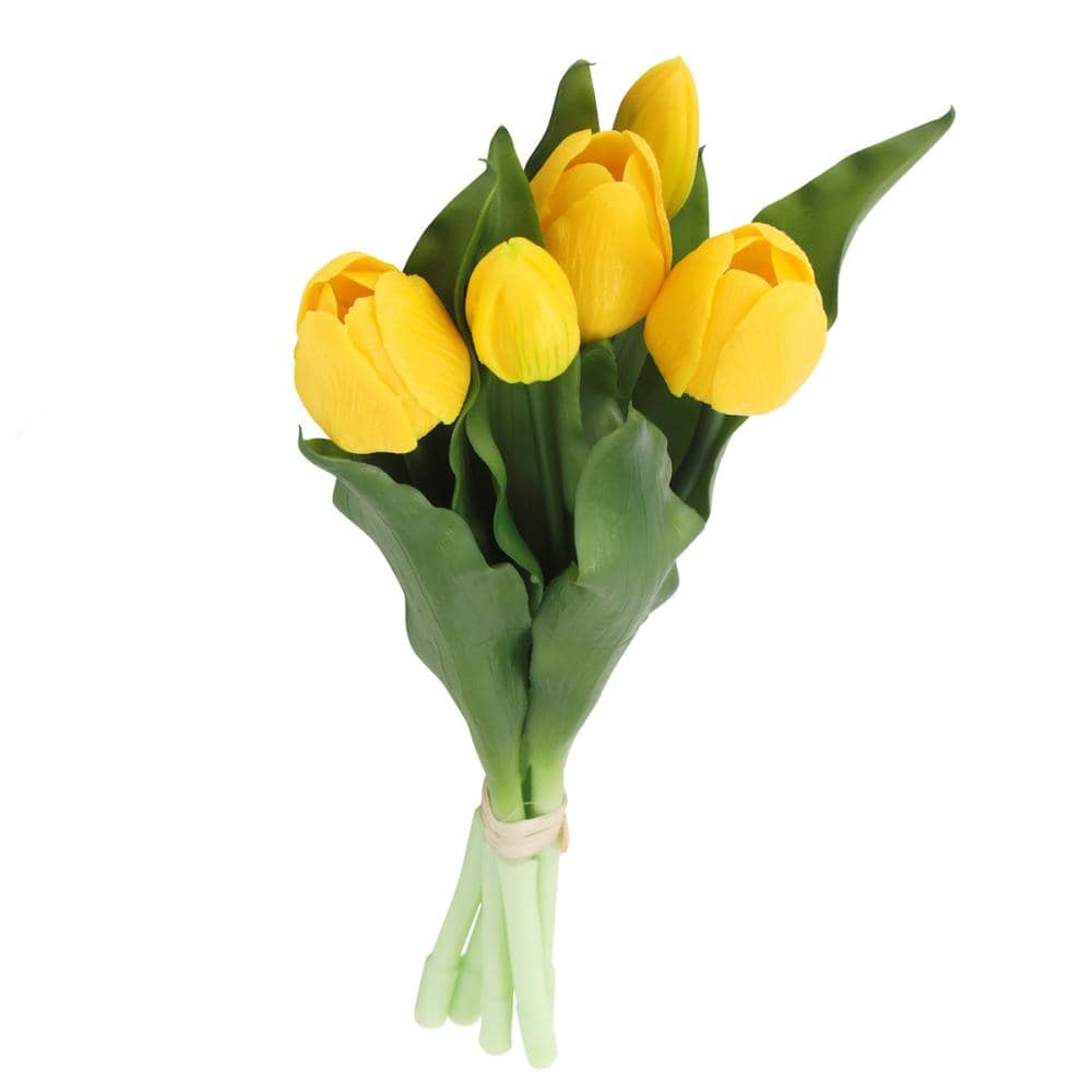 Ｂｒｅｅｚｙ　Ｇｒｅｅｎ　チューリップ造花　花束　イエロー