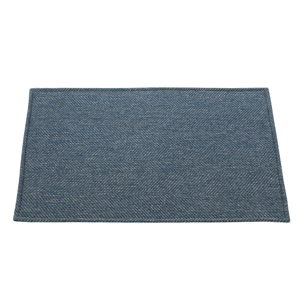 アテーナライフ　ジャカード玄関マット　ボワ　ネイビー　５０×８０ｃｍ