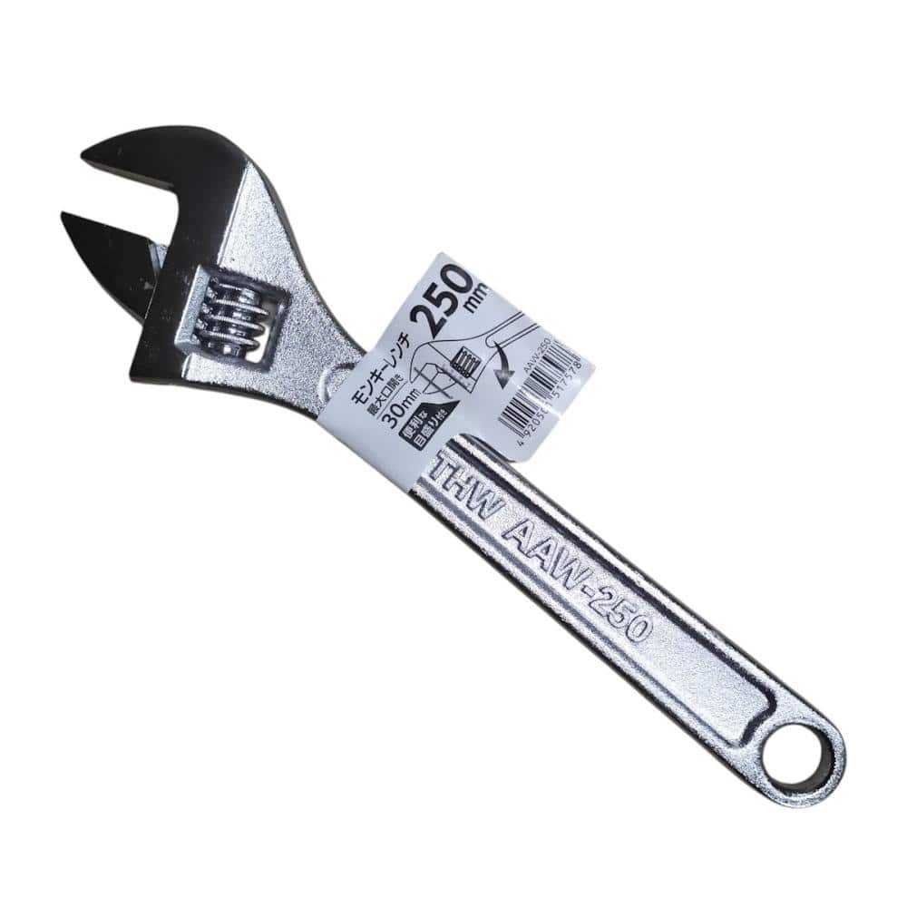 コメリ　モンキーレンチ　２５０ｍｍ　最大口開き３０ｍｍ
