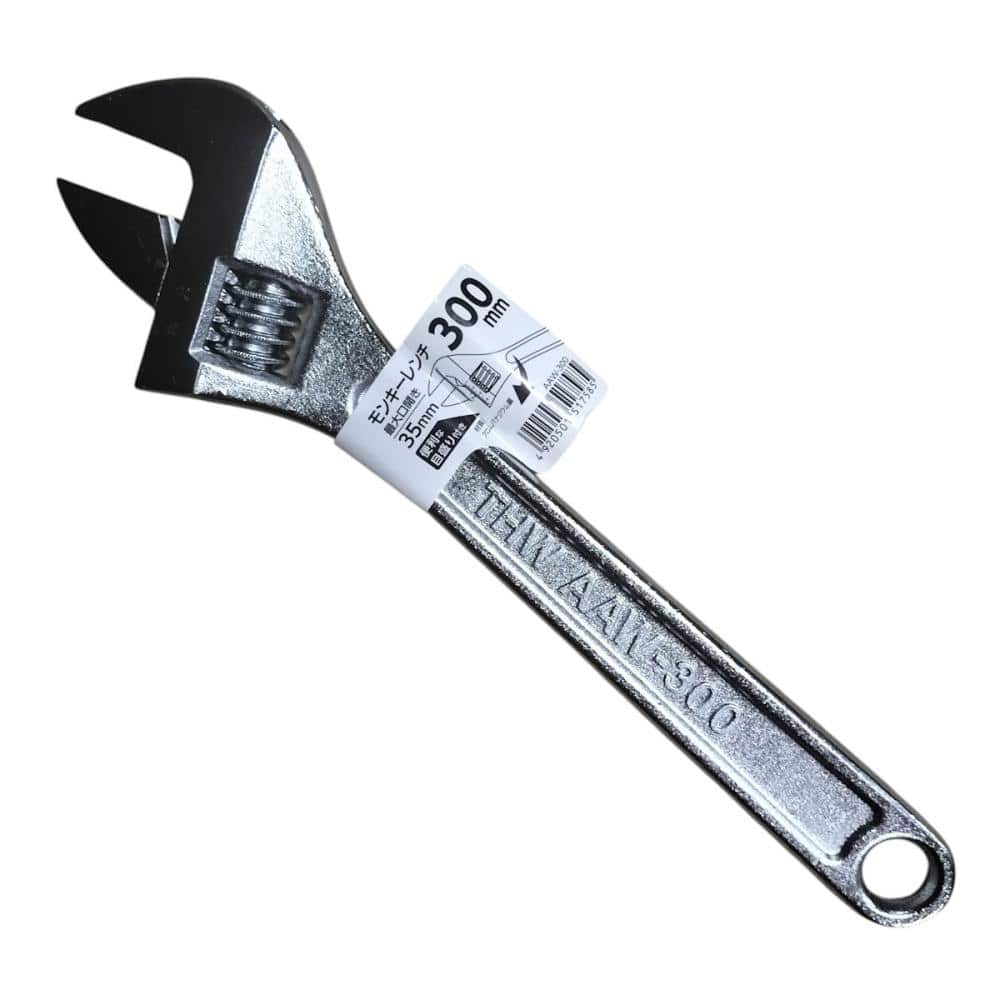 コメリ　モンキーレンチ　３００ｍｍ　最大口開き３５ｍｍ