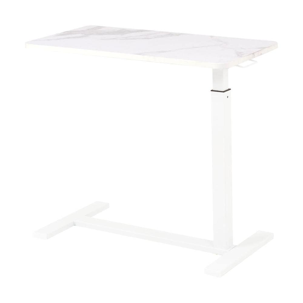 萩原　昇降テーブル　マーブルホワイト　幅８０×高さ９４×奥行４０ｃｍＫＴ－３１７９ＭＷＨ