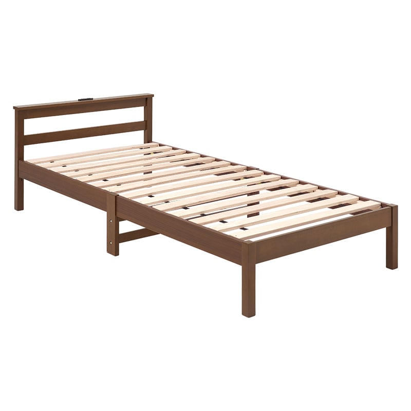 萩原　簡単組立　シングルベッド　ブラウン　シングル　ＷＢ－７８０１Ｓ－ＢＲ