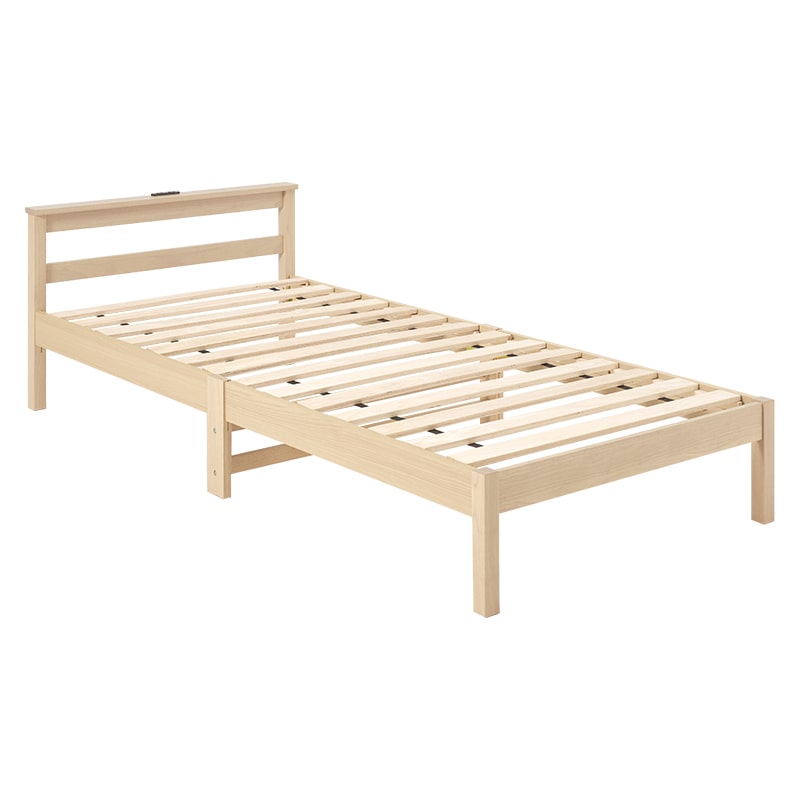 萩原　簡単組立　シングルベッド　ナチュラル　シングル　ＷＢ－７８０１Ｓ－ＮＡ