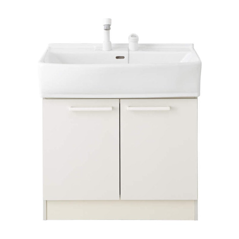 EIDAI 洗面化粧台 LTプレーン 一般地仕様 間口75×高さ75cm ホワイト EKLSBB70EWN1B