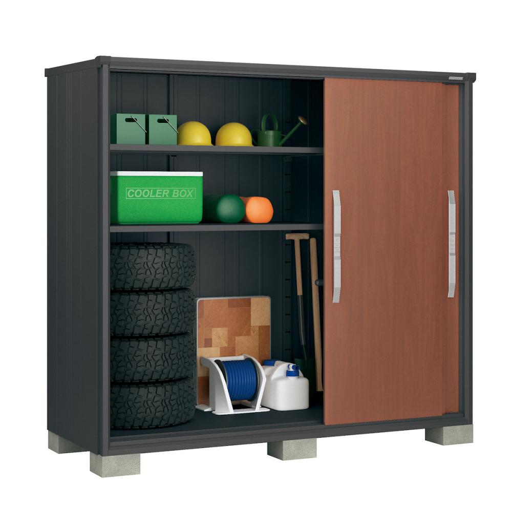 ヨド物置　ＢＬＡＣＫエスモ　間口２１０×奥行９０×高さ１９０ｃｍ　一般型　ウッディココア　ＥＳＦ２１０９ＡＢＫ／ＷＣ