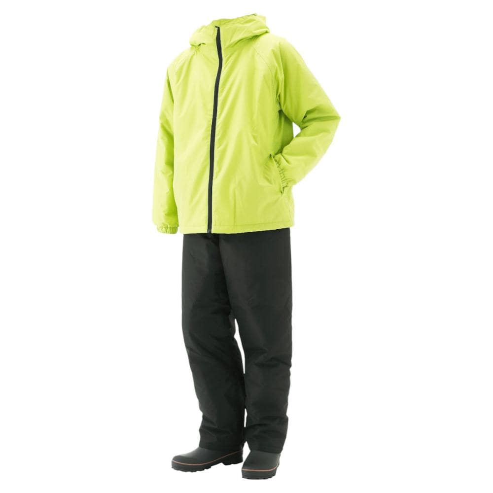 Ｋ＋ＷＯＲＫＳ　防水防寒スーツ　上下セット　ライムイエロー　Ｌ