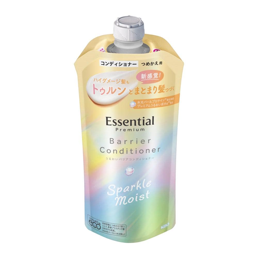 花王　エッセンシャル　プレミアム　うるおいバリアコンディショナー　スパークルモイスト　詰替用　３３０ｍＬ