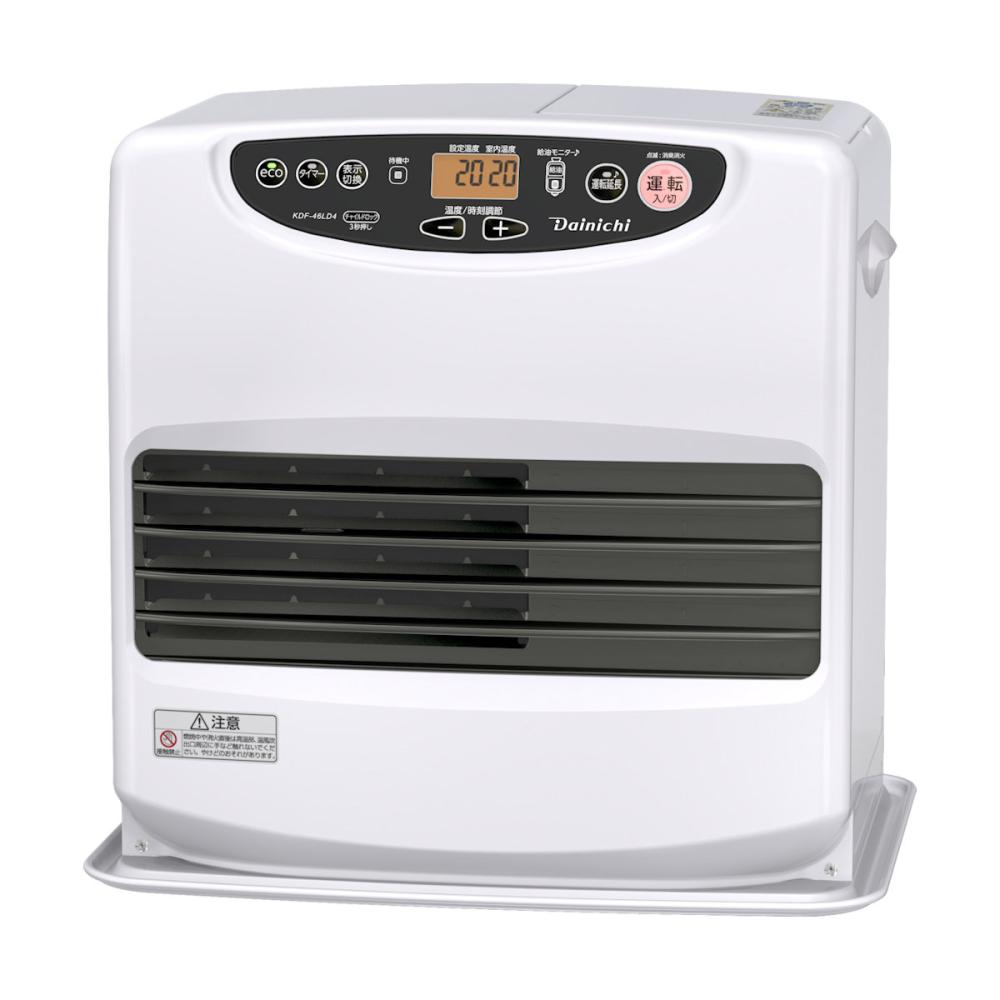 ダイニチ 石油ファンヒーター 木造12畳 ムーンホワイト 専用収納カバー付 KDF-46LD4(W)