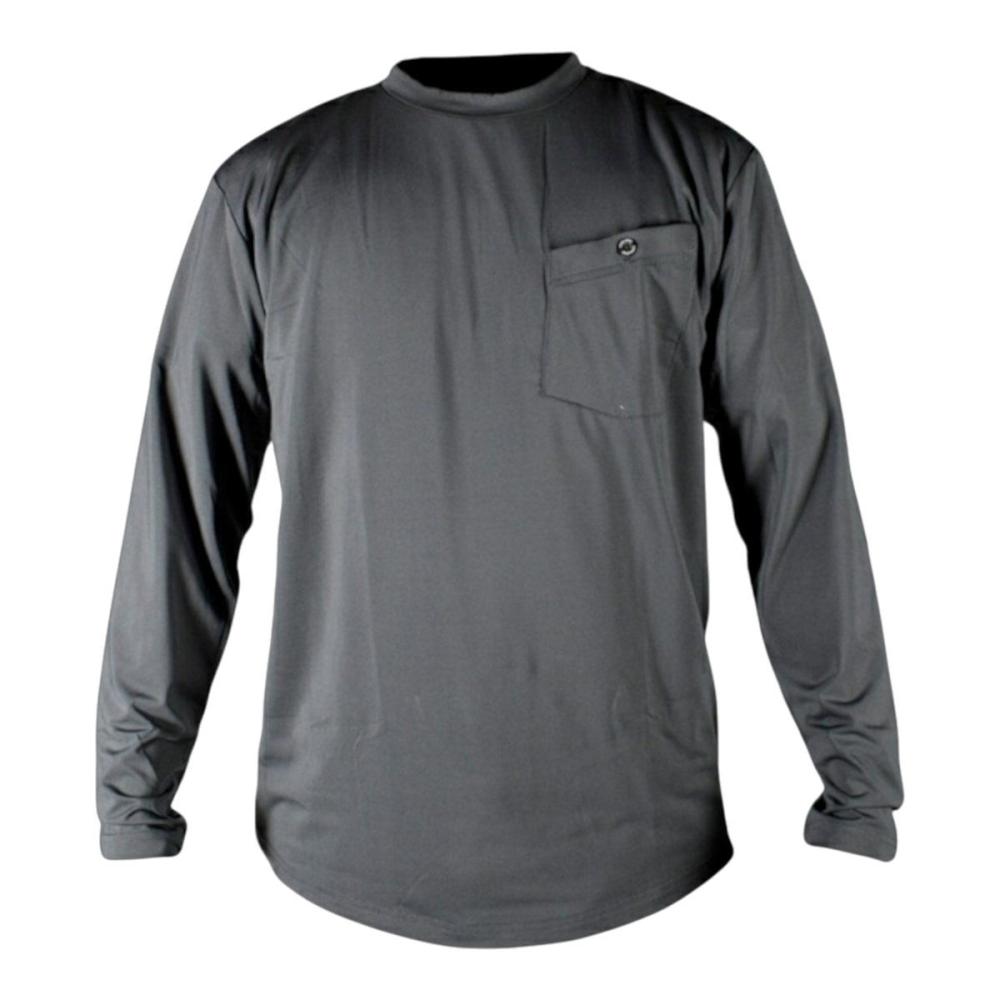 ボクエア 長袖Tシャツ クルーネック チャコール L 3106