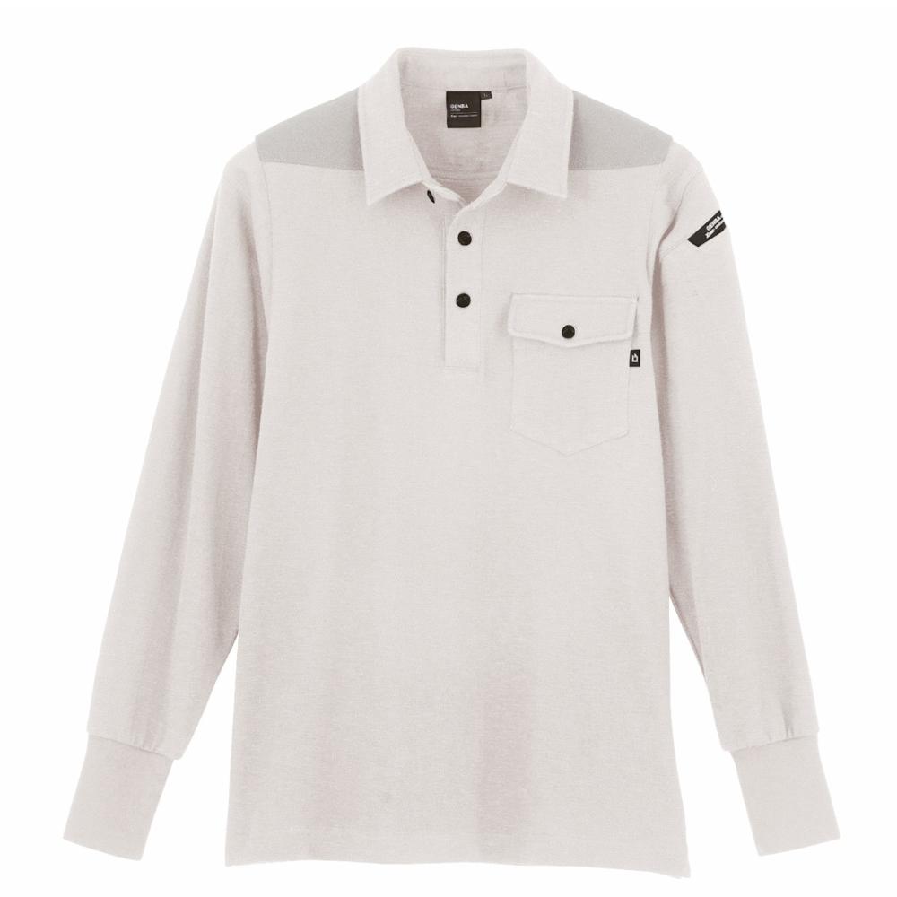 ジーベック　現場服長袖ポロシャツ　Ｍ　グレー　６０５５