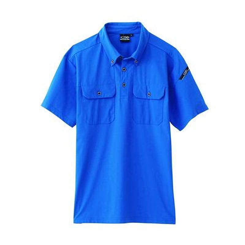 ジーベック　Ｃ．ＺＯＮＥ（クロスゾーン）　半袖ポロシャツ　Ｍ　ブルー　６０８０