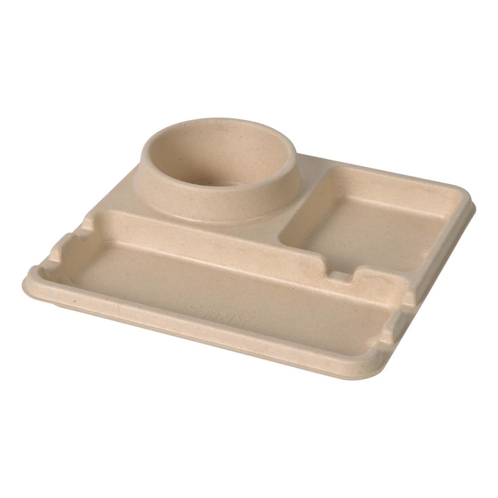 ストリックスデザイン　ドリンクも持ちやすい仕切付きプレート　５枚入り　ＳＤ－２２５