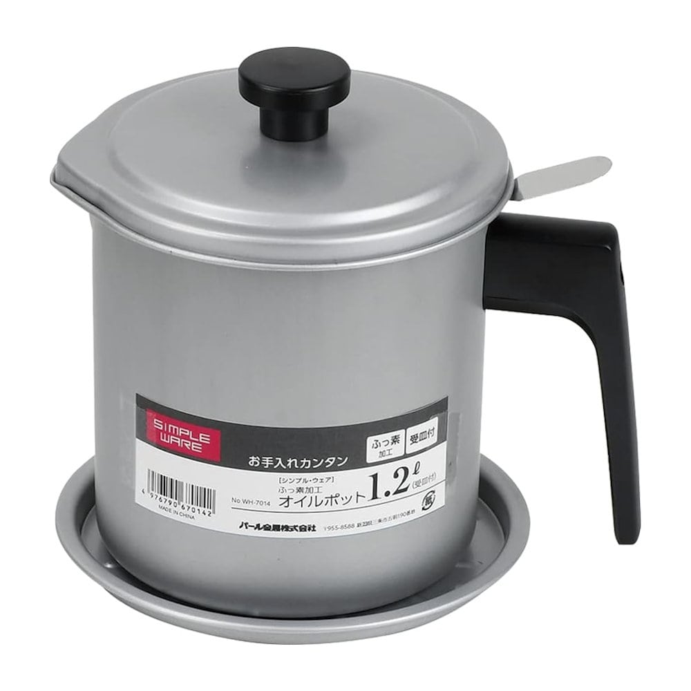 パール金属　ＳＷ　ふっ素加工オイルポット１．２Ｌ（受け皿付）