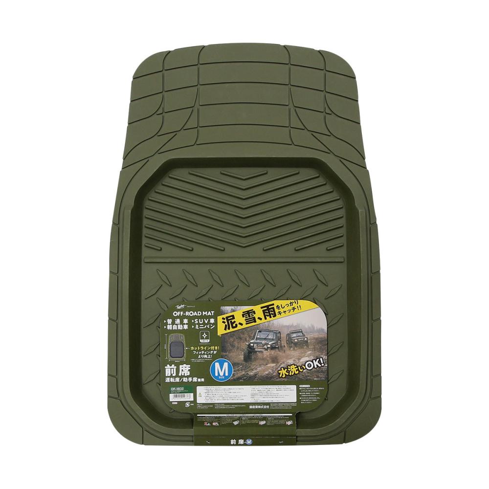 錦産業 オフロードマット 前席用M オリーブ OR-4832