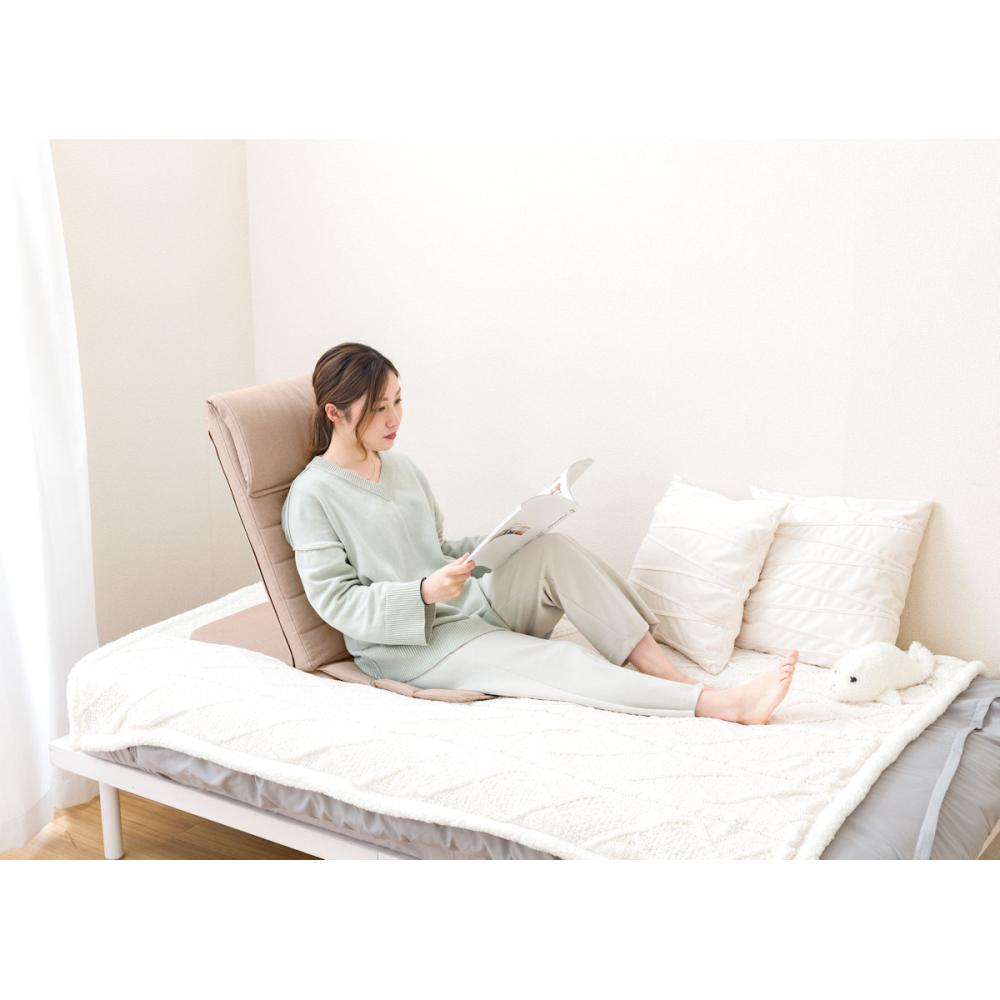 ドウシシャ いつでもどこでも背もたれ座椅子 スリム ベージュ