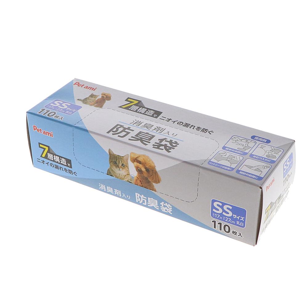 Ｐｅｔａｍｉ　ペット用　消臭剤入り防臭袋　ＳＳ　乳白　１１０枚入り