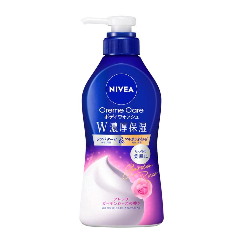 花王　ニベア　クリームケアボディウォッシュ　Ｗ濃厚保湿　フレンチガーデンローズ　本体　４６０ｍＬ