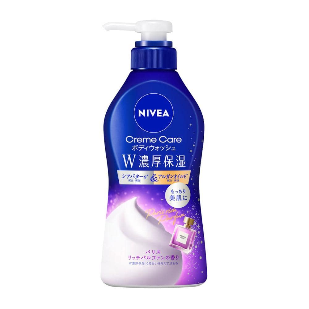 花王　ニベア　クリームケアボディウォッシュ　Ｗ濃厚保湿　パリスリッチパルファン　本体　４６０ｍＬ