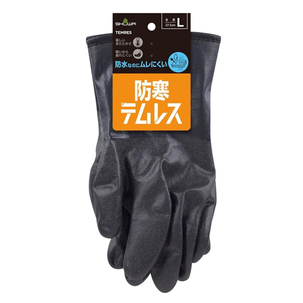 ショーワ　防寒手袋　テムレス　タグ付き　Ｌ　ブラック　Ｎｏ２８２