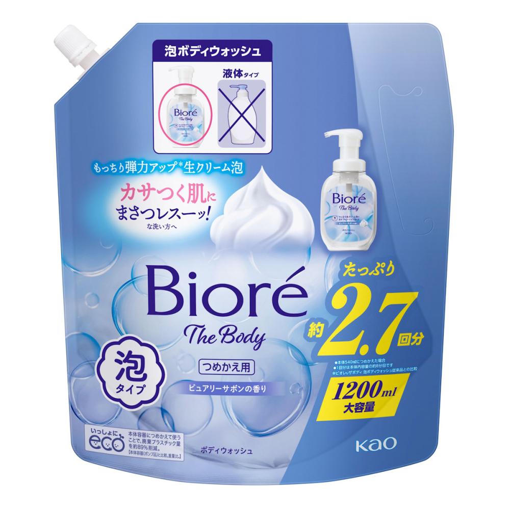 花王 ビオレ ザ ボディ 泡タイプ ピュアリーサボン 詰め替え用 1200mL