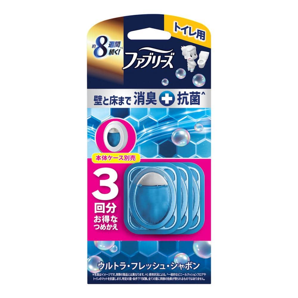 Ｐ＆Ｇ　ファブリーズ　トイレ用消臭剤　＋抗菌　シャボン　詰め替え用　３個入り