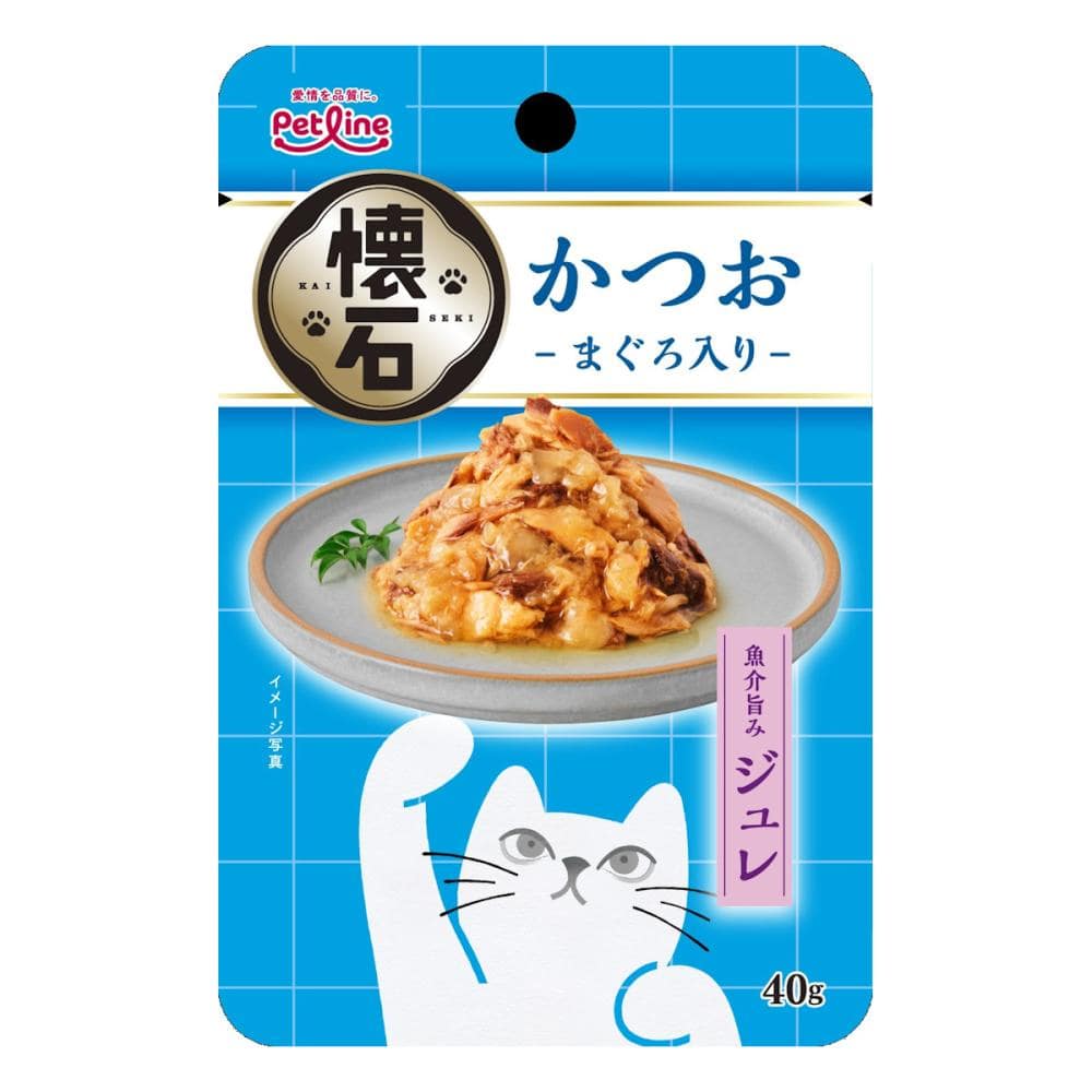 ペットライン 懐石レトルト ジュレ かつお まぐろ入り 40g