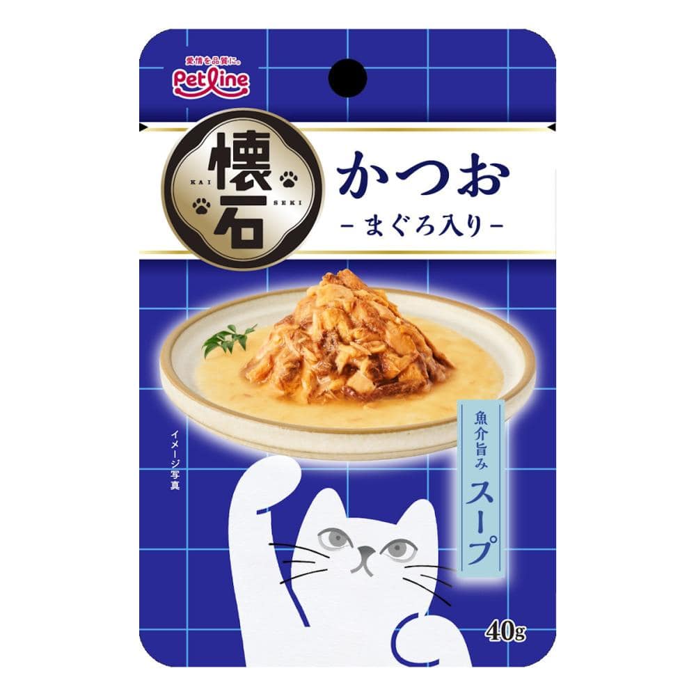 ペットライン 懐石レトルト スープ かつお まぐろ入り 40g