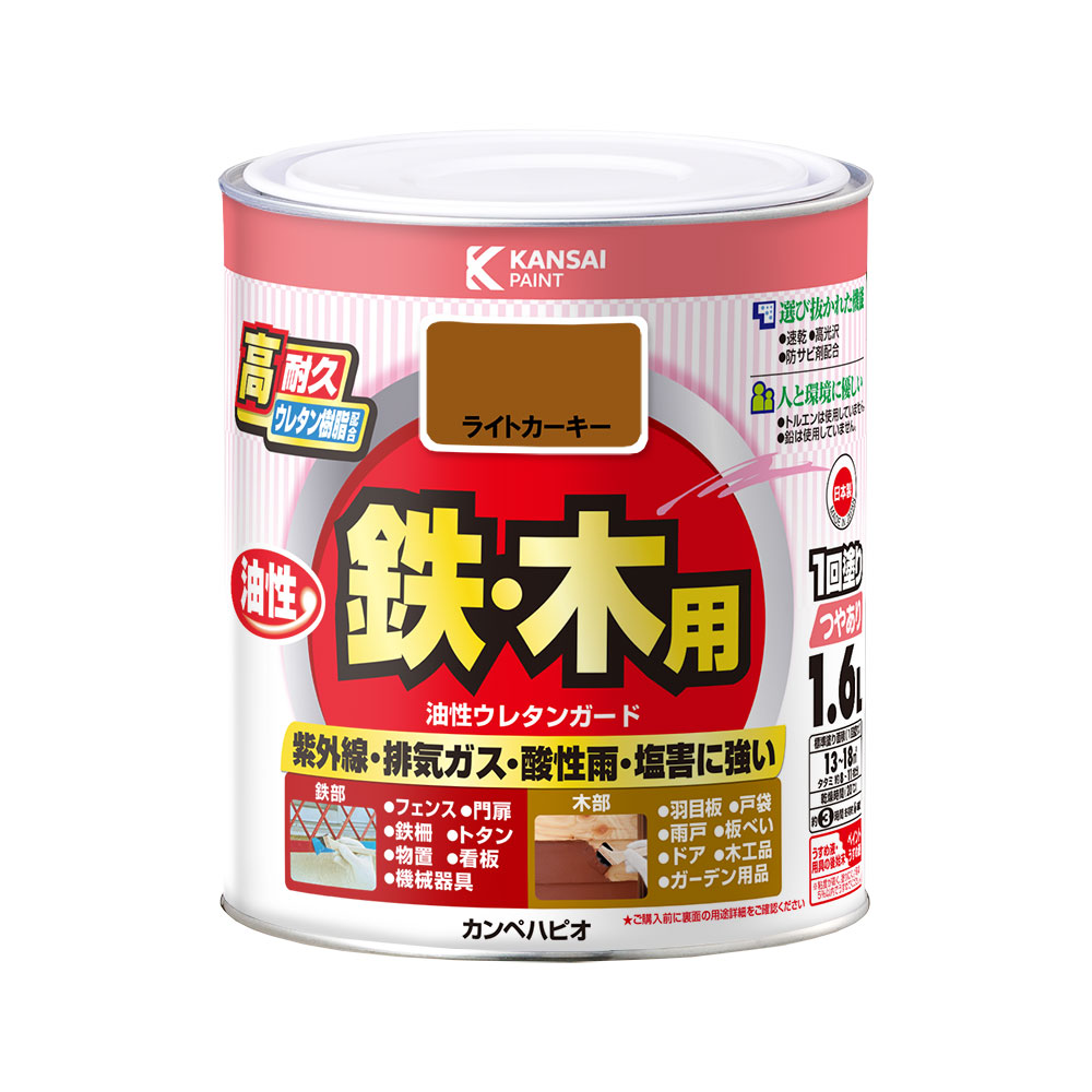 カンペハピオ 油性ウレタンガード ライトカーキー 1.6L