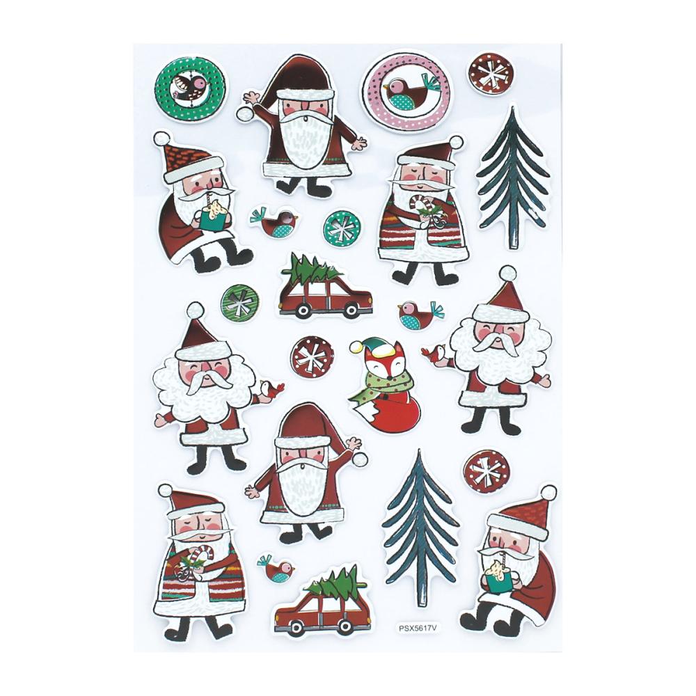 クッションデコシール　サンタオーナメント