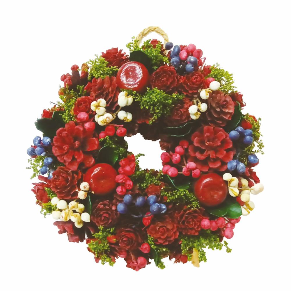 ナチュラルリース　ベリー＆フルーツ　２５ｃｍ