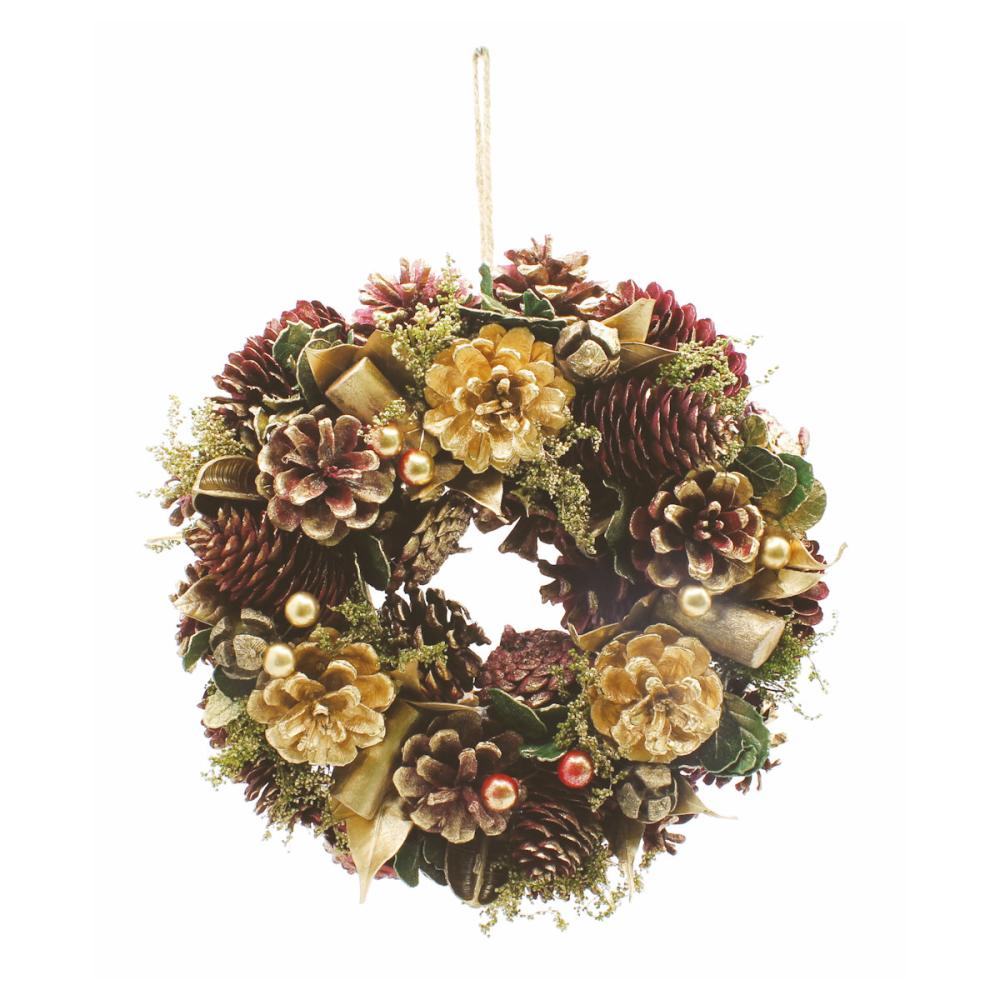 ナチュラルリース　ログ＆パイン　２５ｃｍ