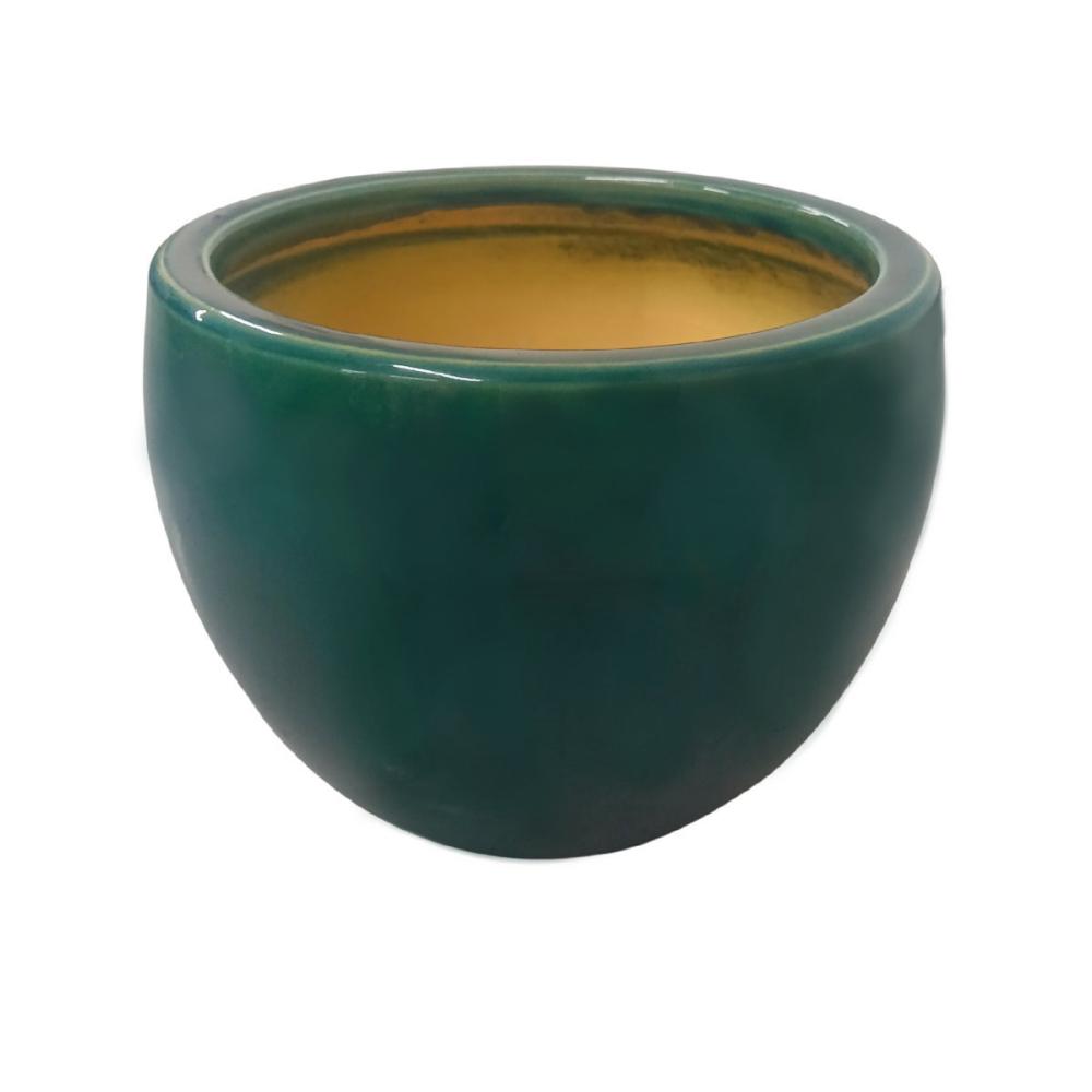 Ｂｒｅｅｚｙ　Ｇｒｅｅｎ　化粧陶器鉢　ターコイズ　５号　ＲＯ