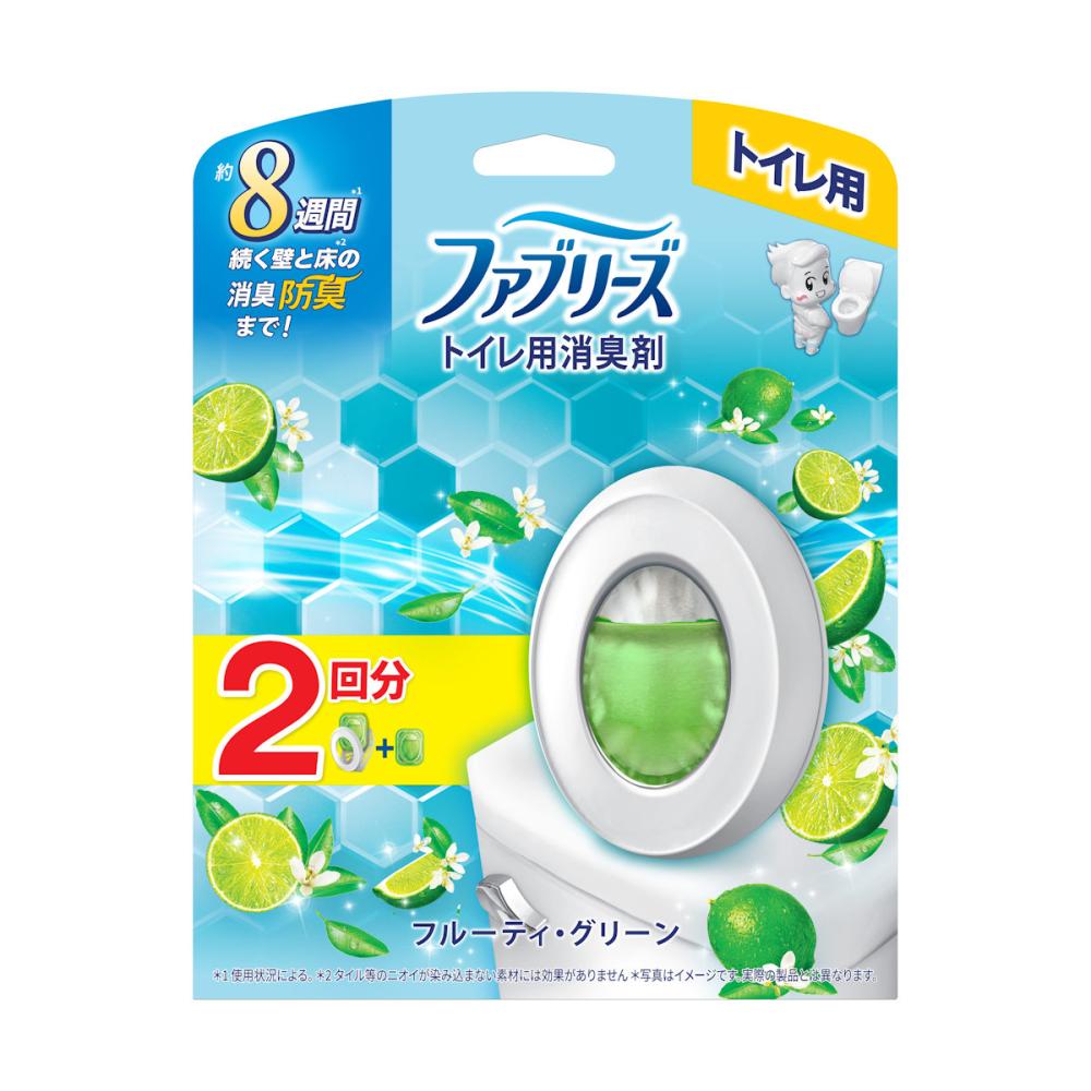 Ｐ＆Ｇ　ファブリーズ　トイレ用消臭剤　フルーティ・グリーンの香り　本体＋詰め替え用１個