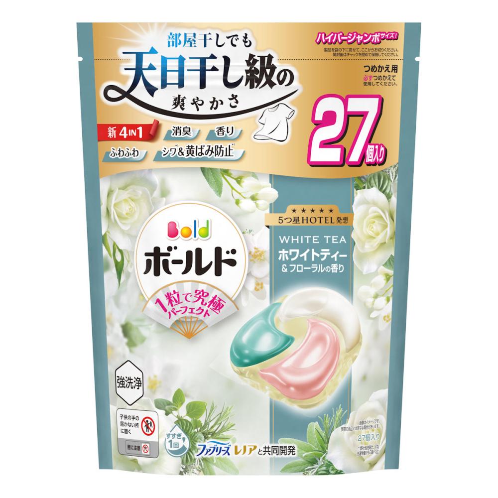 P&G ボールドジェルボール ホワイトティー&フローラルの香り 詰め替え用 27個