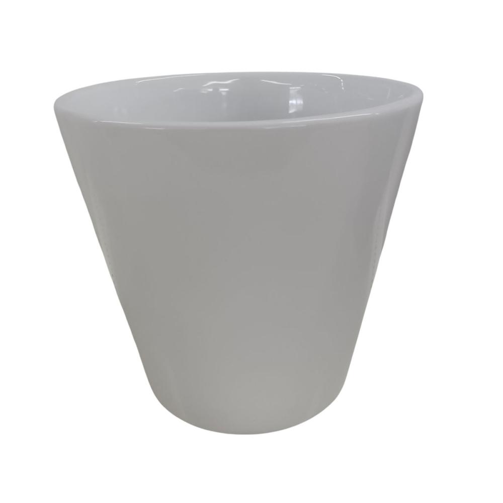 Ｂｒｅｅｚｙ　Ｇｒｅｅｎ　インテリア陶器鉢カバー　１８ｃｍ　ホワイト