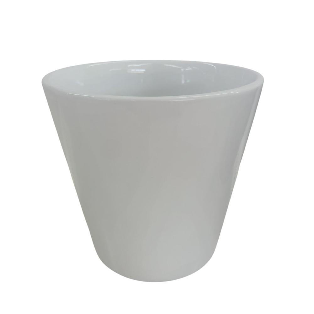 Ｂｒｅｅｚｙ　Ｇｒｅｅｎ　インテリア陶器鉢カバー　１４ｃｍ　ホワイト