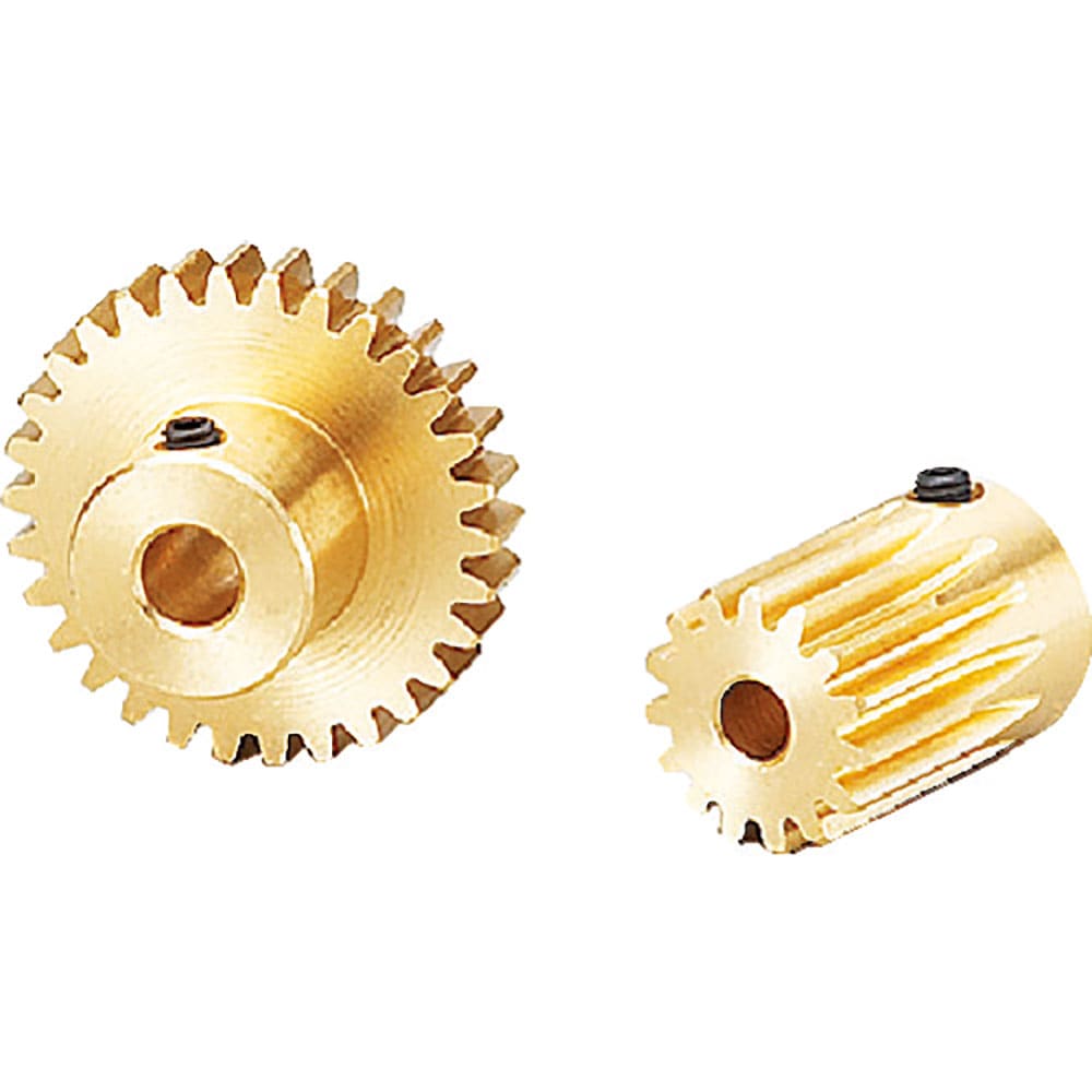 ＫＧ　黄銅平歯車　Ｓ８０Ｂ　２５Ｂ＋０５０５　形状Ｂ１　モジュール０．８　歯数２５　歯幅５ｍｍ　穴＿