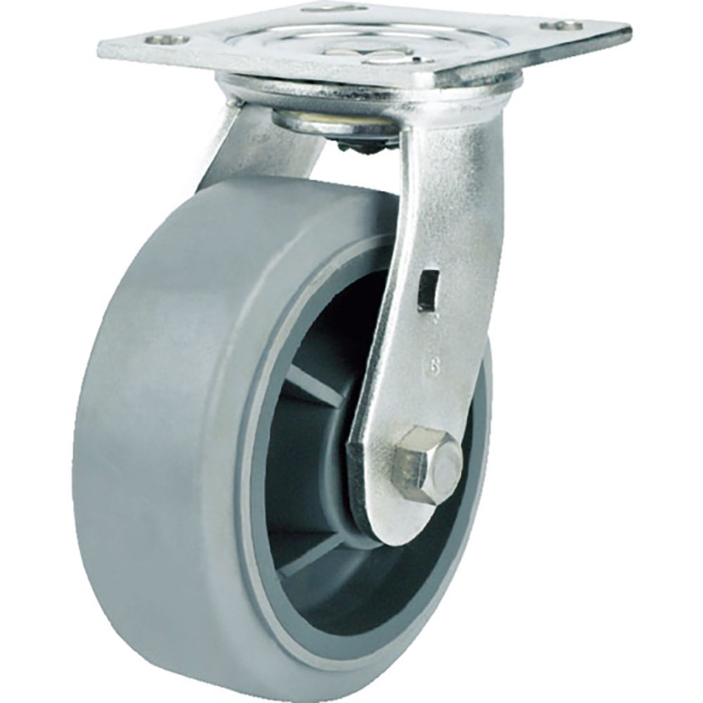 SAMSONG ステンレスキャスター 自在 エラストマー 125mm TP6750-01-MIR_