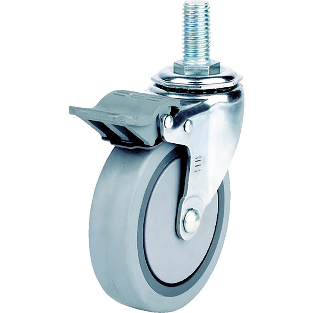 SAMSONG 静音エラストマーキャスター 自在SP付 100mm TP3740-25-MIR-T_