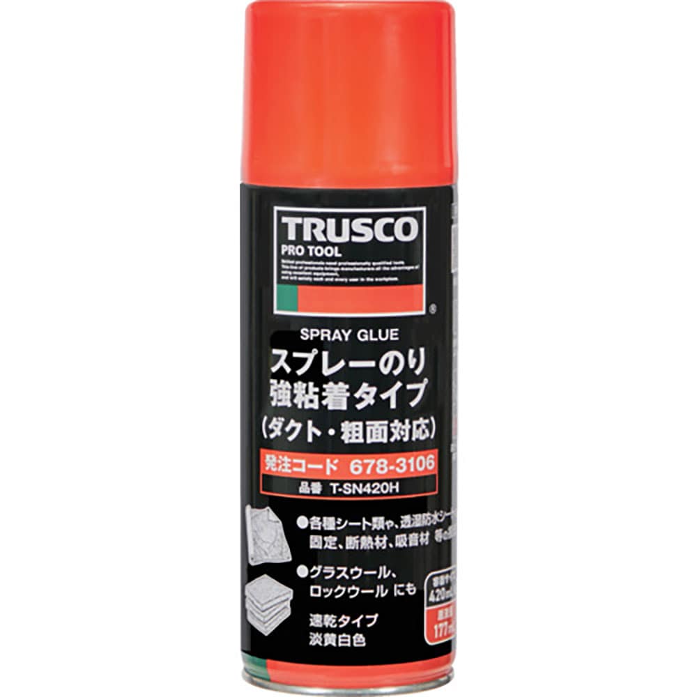 TRUSCO スプレーのり 強粘着タイプ(ダクト・粗面対応) 420ml T-SN420H_
