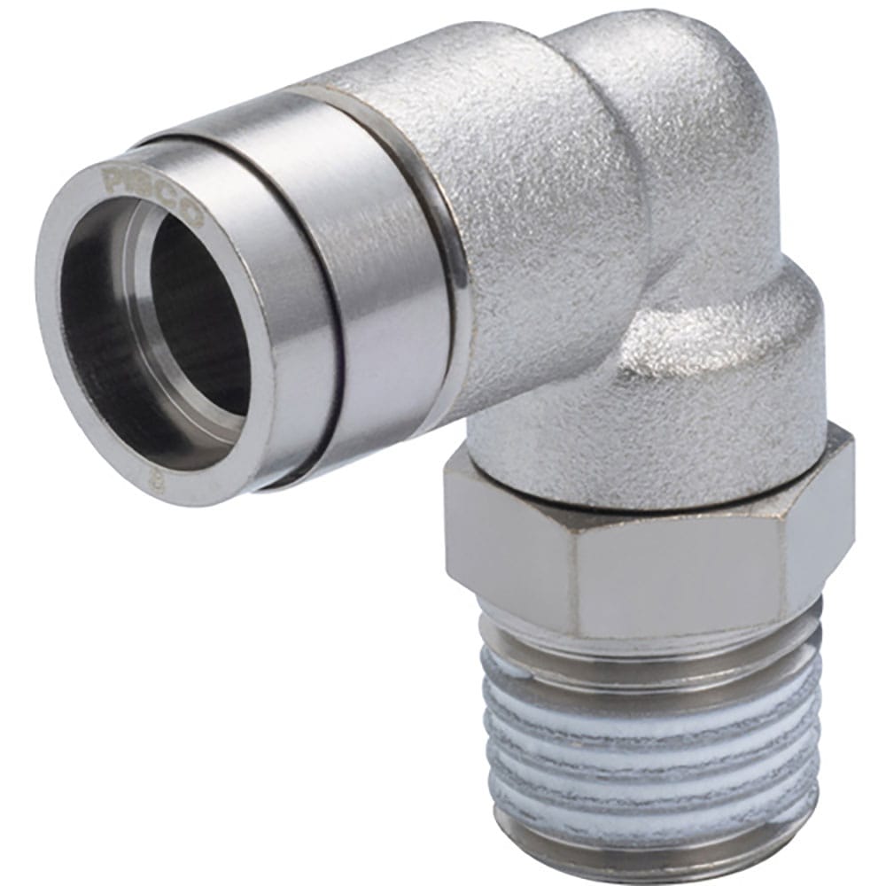 ＰＩＳＣＯ　チューブフィッティング　ブラスエルボ　チューブ１０　ネジＲ１／８　ゴムＨＮＢＲ　ＫＬ１＿