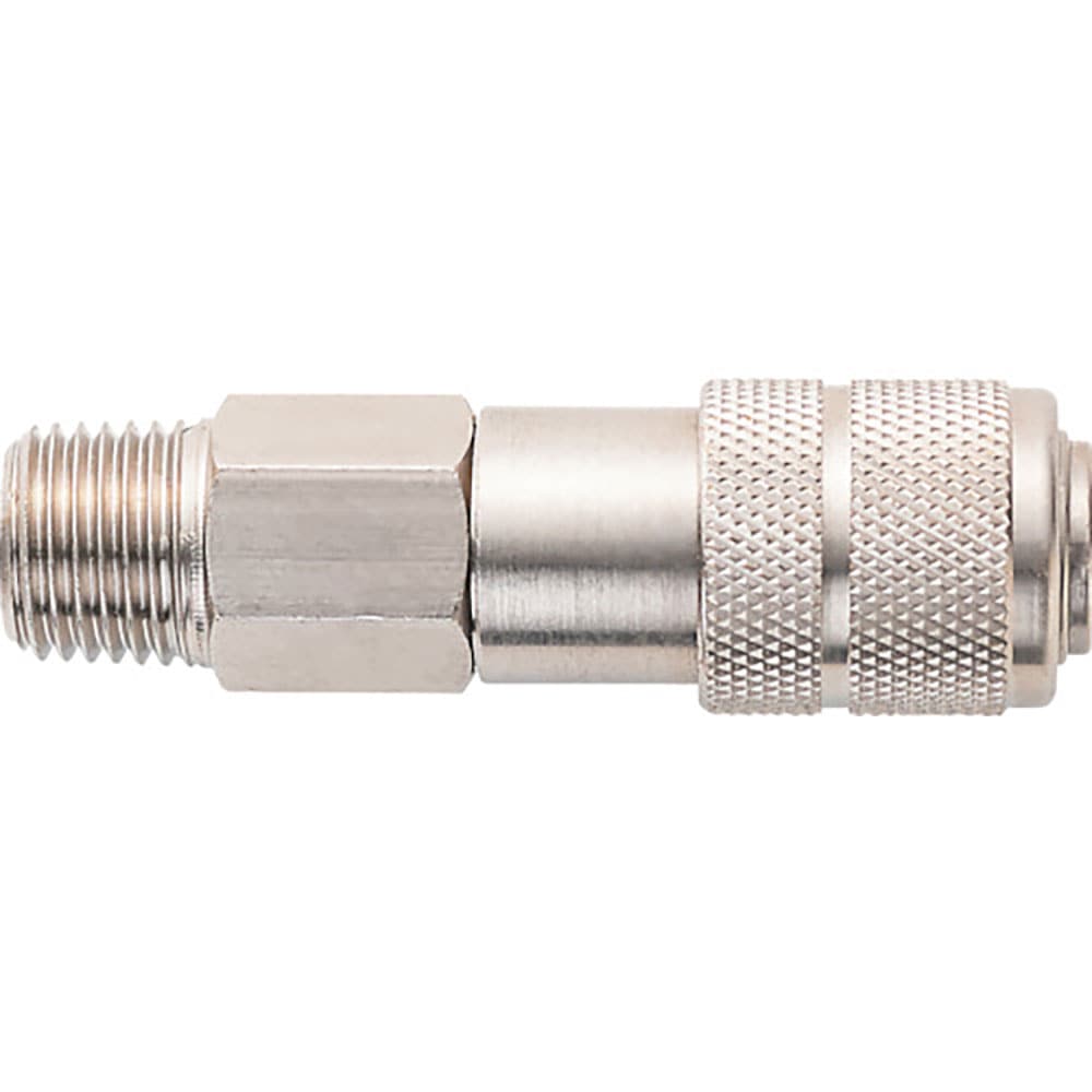 潤工社　小型ワンタッチカップリング　オスソケット　Ｒ３／８　ＭＳ－Ｍ３／８＿