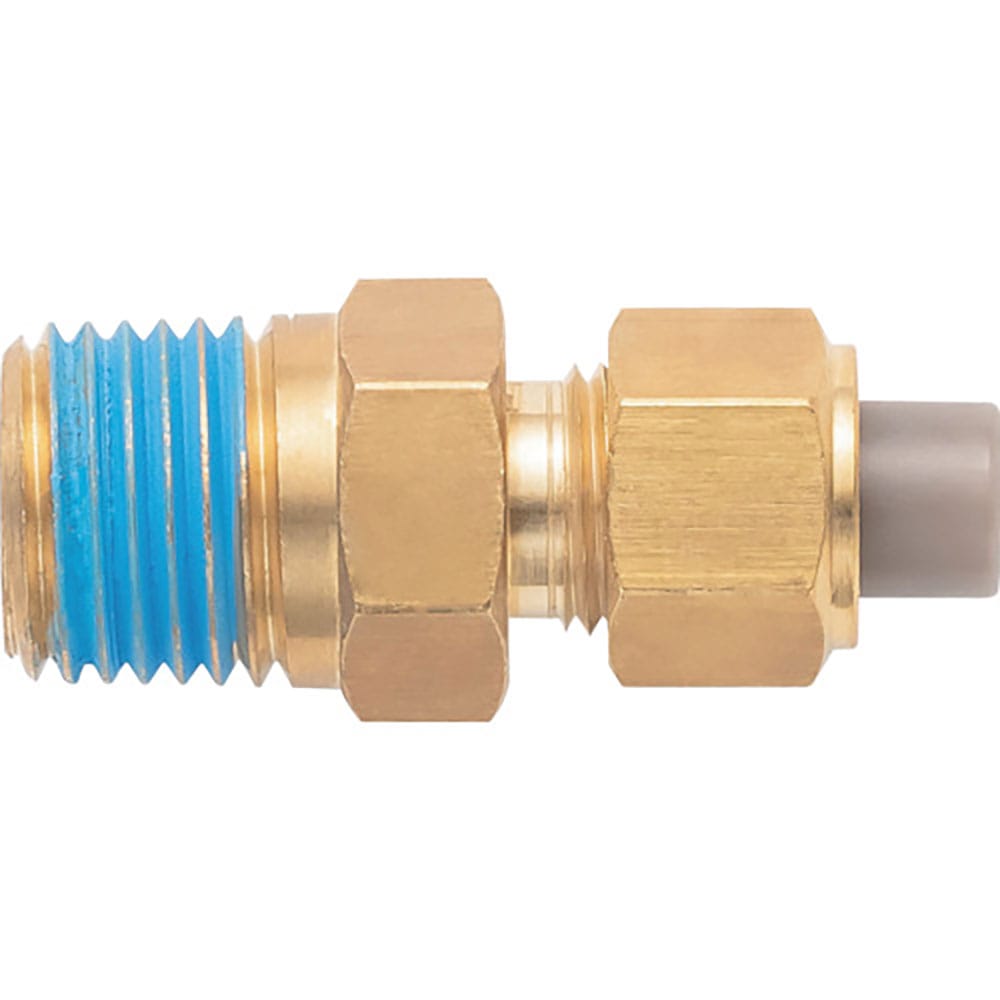 潤工社　黄銅製継手（インチ系列）　ニップル　１２．７０×９．５６ｍｍ　　ＰＴ１／４　ＰＮ－１／２－＿