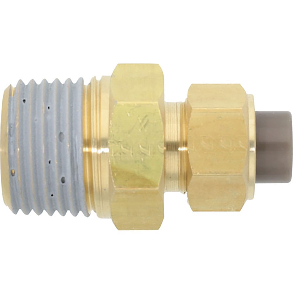 潤工社　黄銅製継手（インチ系列）　ニップル　９．５３×６．９９ｍｍ　　ＰＴ１／２　ＰＮ－３／８－Ｐ＿