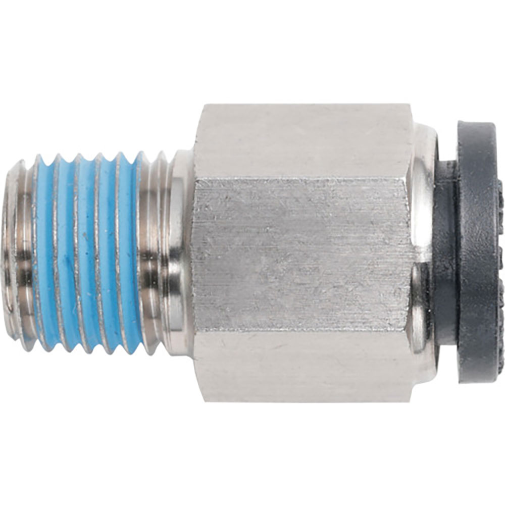 潤工社　ワンタッチ継手Ｍシリーズ　ニップル　６ｍｍ　　ＰＴ１／４　ＰＮＭ－６－ＰＴ１／４－ＢＳＭ＿