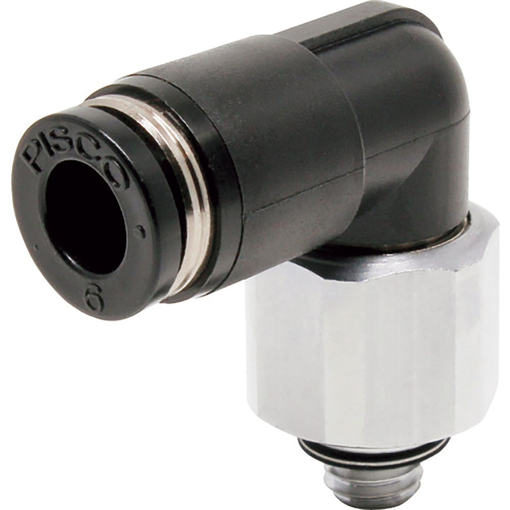 ＰＩＳＣＯ　ロータリジョイント　エルボチューブ６ネジＭ６Ｘ１　ＲＬ６－Ｍ６＿