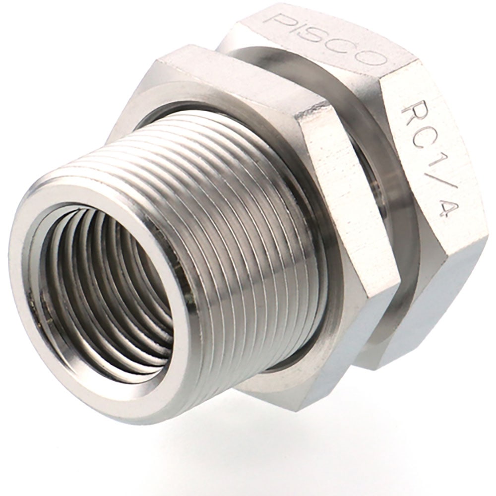 PISCO SUS316締付継手 隔壁ソケット 接続口径Rc1/4 NSMFF02_