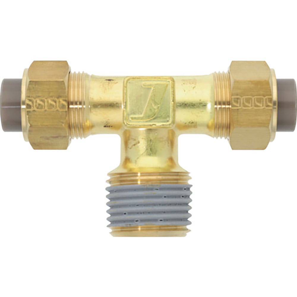 潤工社　黄銅製継手（ミリ系列）　テー　１２×９ｍｍ　　ＰＴ１／２　ＰＴＡ－１２Ｘ９－ＰＴ１／２－Ｂ＿